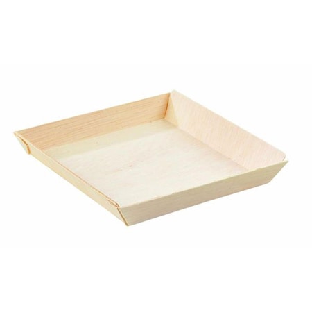 Packnwood Samurai Square Wooden Dish, 100PK 210SAMBQ1313
